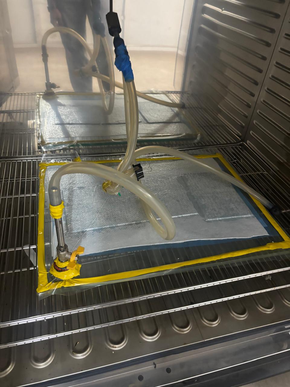 Vacuum infusion composite layup
